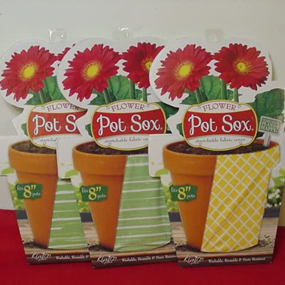 Potsox lot of 3 3-8" stretchable Fabric covers - Picture 5 of 5